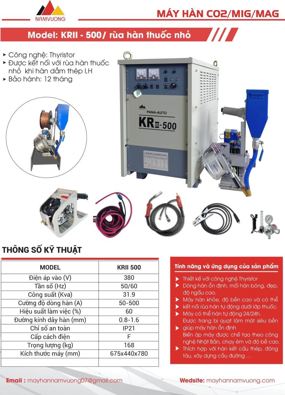 Máy hàn mig đầu rời KRII 500a