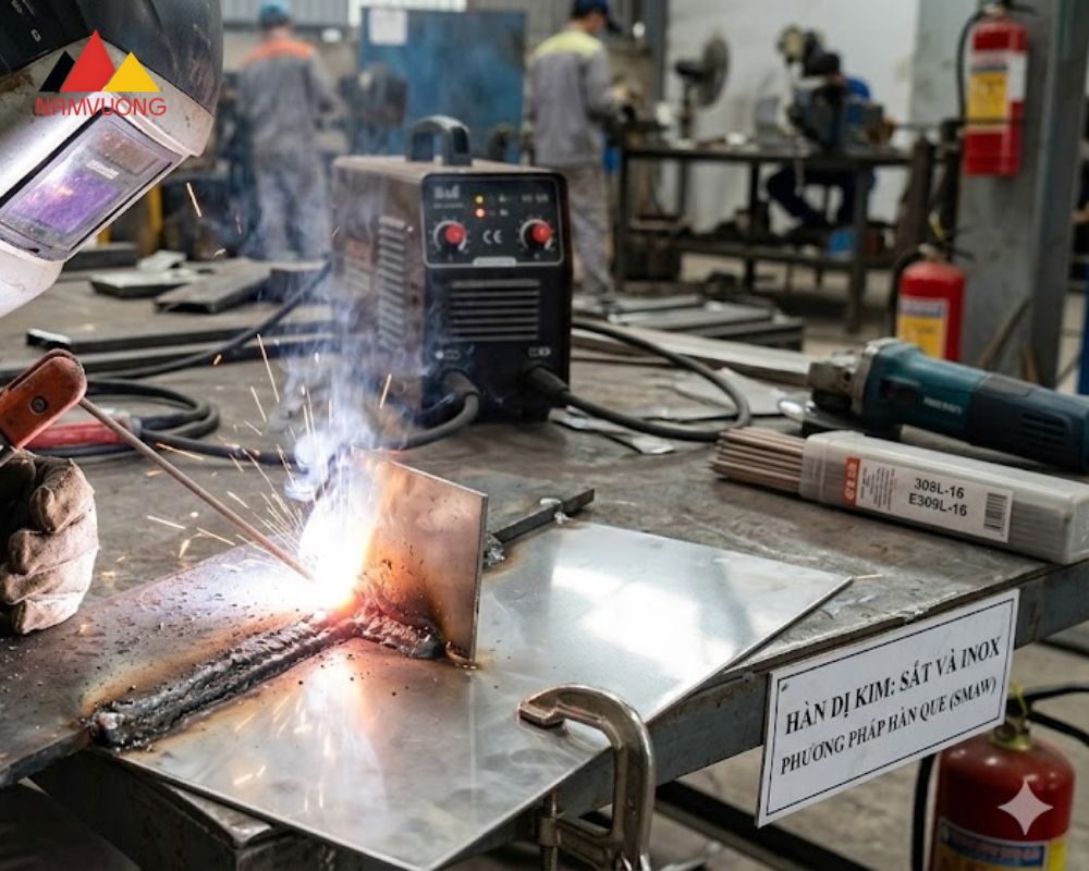 Phương pháp hàn sắt với inox phù hợp