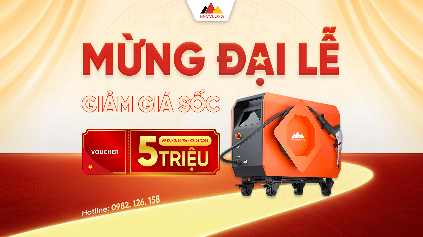 Máy hàn HR Laser GIẢM NGAY 5 TRIỆU – Ưu đãi duy nhất dịp 30/4 – 1/5
